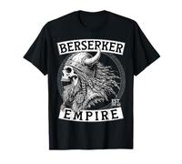 Crâne Viking Vieilli Berserker Empire sur Le Devant T-Shirt
