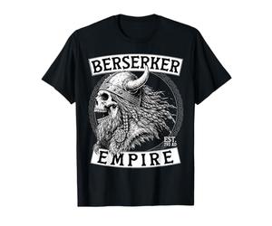 Crâne Viking Vieilli Berserker Empire sur Le Devant T-Shirt