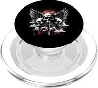 Crânes Croix avec Ailes - Crâne Gothique Anges Vintage PopSockets PopGrip pour MagSafe