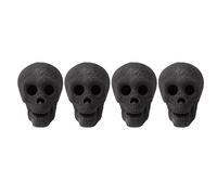 Crânes de Brasero en Céramique Ignifuge, Accessoires de Crâne Terrifiants pour Feu de, Feu de Camp, Cheminée, avec des Flammes Sortant du Nez, des Orbites et du Dessus, pour la
