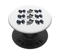 Crânes et nœuds Mode Gothique pour Les Amateurs d'halloween PopSockets PopGrip Adhésif