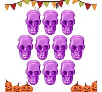 Crânes miniatures têtes de squelette | 100 pièces figurines de paysage miniature Halloween - Décoration de bureau, crânes de squelette d'Halloween, jouets colorés pour jardin