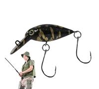 Crank Leurre artificiel dur avec hameçons inclus | Crankbait Minnow, Swimbait flottant pour perche soleil, truite, sandre, brochet, soleil, saumon et muskie en eau douce et salée