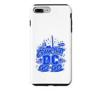 Crank That Go-Go Washington DC Music Vintage Bleu Coque pour iPhone 7 Plus/8 Plus