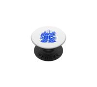 Crank That Go-Go Washington DC Music Vintage Bleu PopSockets PopGrip Adhésif