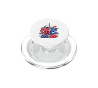 Crank That Go-Go Washington DC Music Vintage Rouge/Bleu PopSockets PopGrip pour MagSafe