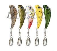 Crankbait Crayon Leurre 4 cm Plastique ABS Spinner Vane | En plastique ABS robuste, aube rotative à grande vitesse, captivante pour le flash, action vibrante, utilisation répétée