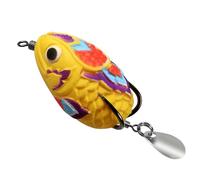 Crankbait De Pêche avec des Grenouilles À Double Crochet Et Lame en PVC S'arrache