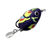 Crankbait De Pêche avec des Grenouilles À Double Crochet Et Lame en PVC S'arrache