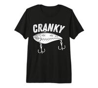 Crankbait Fishing Lure - Cranky Fisherman Tee T-Shirt Haut de Gamme