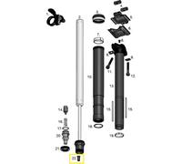Crankbrothers Highline Cartridge Cartridge Adaptateur de valve, tige de 6mm, V2