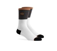Crankbrothers Icon MTB Casual Chaussettes, Blanc/Gris/Marron, Taille Unique Mixt