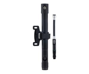 crankbrothers Mini pompe à grand volume Klic avec adaptateur CO2 et manomètre noir