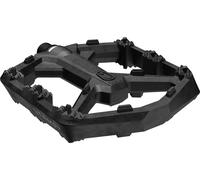 Crankbrothers Stamp 0 Pédales Plates pour VTT et BMX, Corps Composite léger, Grip amélioré avec 12 Broches, Noir, Taille L