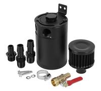 Crankcase Ventilation System Kit de réservoir séparateur d'huile avec 2 ports, réservoir d'huile en aluminium de 150 ml, vanne de vidange, filtre 3/8 po NPT