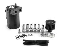 Crankcase Ventilation System Kit récupérateur d'huile, réservoir universel en aluminium de 300 ml avec filtre à air, tuyau et autres accessoires(Red)