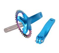 Crankset de Vélo élégant avec Plateon 36t, Bras de Manivelle en Alliage en Aluminium Haute Résistance, Compatible avec Plusieurs Vélos, Pratique et Pratique pour la Conduite Quotidienne (Blue)