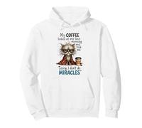 Cranky Cat Coffee No Miracles Morning Humour Sweat à Capuche