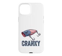 Cranky Fishing Popper Leurre Drapeau Américain Patriotique Coque pour iPhone 15 Plus