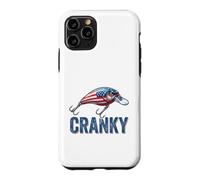 Cranky Leurre de pêche Drapeau USA Patriotique Pêcheur américain Coque pour iPhone 11 Pro