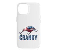 Cranky Leurre de pêche Drapeau USA Patriotique Pêcheur américain Coque pour iPhone 14