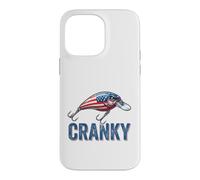 Cranky Leurre de pêche Drapeau USA Patriotique Pêcheur américain Coque pour iPhone 14 Pro Max