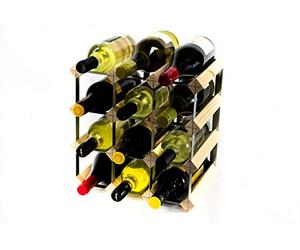 Cranville wine racks Bois de pin de 12 Bouteille Classique et galvanisé vin en métal Support Auto assembley