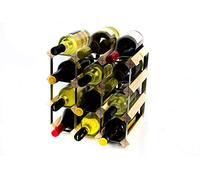 Cranville wine racks Bois de pin de 12 Bouteille Classique et Le vin en métal galvanisé en Rack prêt assemblé