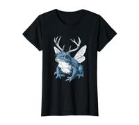 Crapaud à Bois Fairycore avec Moth Grunge Aesthetic Asul T-Shirt Graphique avec Valeur