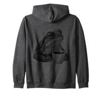 Crapaud Café Amoureux Nature Art Gravure Drôle Sweat à Capuche