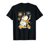 Crapaud du Nouvel an avec feu d'artifice pour Les Amateurs de Grenouilles T-Shirt
