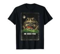 Crapaud Géant Weirdcore He Sees You Meme Cursed T-Shirt