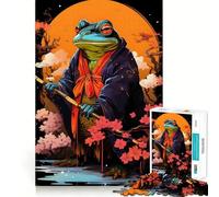 Crapaud Guerrier Grenouille 1000 Pièces Puzzle Adulte Jeu de Logique Découpe de Précision Bords Lisses Cadeau Parfait pour Les Réunions de Famille (38x52cm)