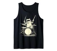 Crapaud Mignon Jouant de la Batterie Drôle Animal Batteur Débardeur