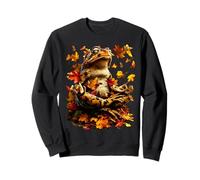 Crapaud paisible, Feuilles d'automne, méditation, Yoga Animalier, Art automnal Sweatshirt
