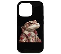 Crapaud Patchwork fantaisiste dans Un Manteau Vintage Coque pour iPhone 13 Pro