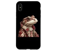 Crapaud Patchwork fantaisiste dans Un Manteau Vintage Coque pour iPhone XS Max