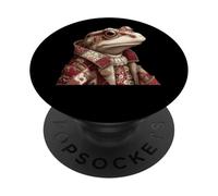 Crapaud Patchwork fantaisiste dans Un Manteau Vintage PopSockets PopGrip Adhésif