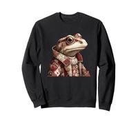 Crapaud Patchwork fantaisiste dans Un Manteau Vintage Sweatshirt