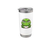 Crapaud vert grognon de dessin animé Gobelet isotherme en acier inoxydable double paroi
