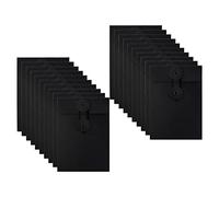 Crapyt Lot de 20 enveloppes en papier kraft noir pour documents, photos, accessoires, pièces de monnaie, timbres, 140 x 100 mm (L x l)