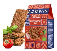 Craquantes Adonis Keto Olive et Graines de Chia (lot de 10 cracker de 60g) | Végétalien et Keto l 100% Naturel l Sans Gluten, Sans Sucre, Sans Huile de Palme, Sans Lactose l Faible en Sucre, Faible