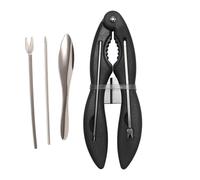 Craquelins et outils de fruits de mer, ensemble de 4 ustensiles de cueillette de crabes | Outils ergonomiques antidérapants pour fruits de mer, ustensiles pour pattes de crabe, homard, fruits de mer