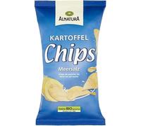 Craquez pour les chips de pomme de terre au sel marin bio ALANATURA, croustillantes et naturelles 125g- Lot De 4
