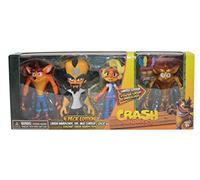 Crash Bandicoot Bandai Lot de 4 Figurines d'action avec Masque | Lot de 4 Jouets de 11 cm avec Masque et Accessoires de Support | Figurines à Collectionner comme Marchandises et Cadeaux de Jeu vidéo