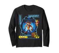 Crash Bandicoot Gamer Grid Collage Classic Video Game Manche Longue