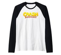 Crash Bandicoot Main Game Logo Retro Video Game Manche Raglan