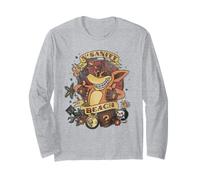 Crash Bandicoot N'Sanity Beach Retro Tattoo Art Video Game Manche Longue