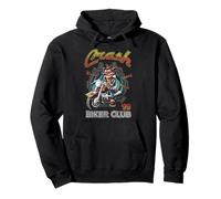 Crash Bandicoot Vintage Biker Club '99 Distressed Video Game Sweat à Capuche