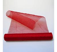 Crash Reel 5m Chemin de Table Organza Rouge - 28cm de Largeur - 68280 R 280